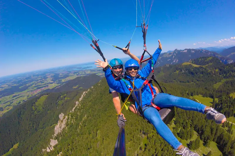 Tandem, Paragleiten, Chiemsee, Prien